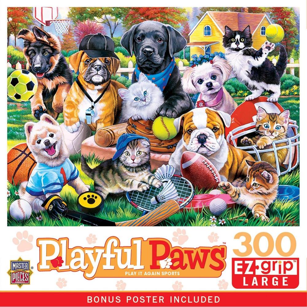 imageMasterPieces 300 Piece EZ Grip Jigsaw Puzzle Play it Again Sports 18x24300 Piece