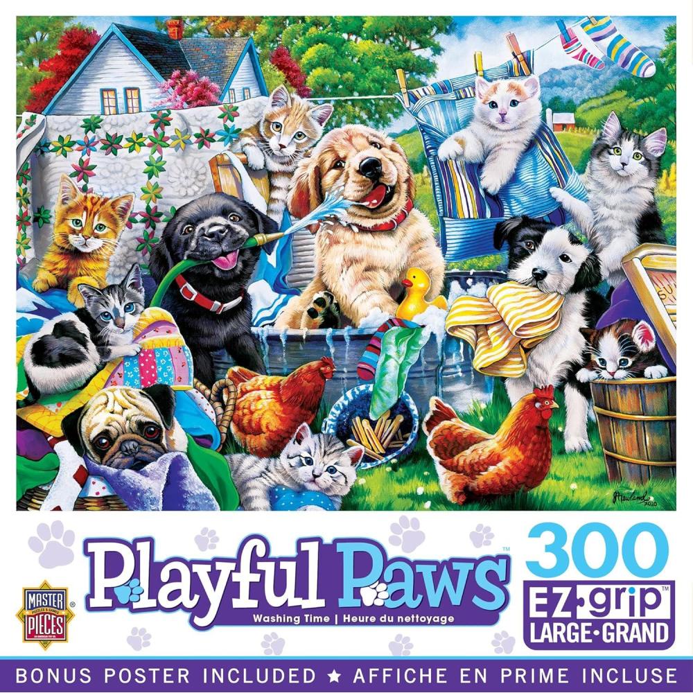 imageMasterPieces 300 Piece EZ Grip Jigsaw Puzzle Washing Time 18x24300 Piece