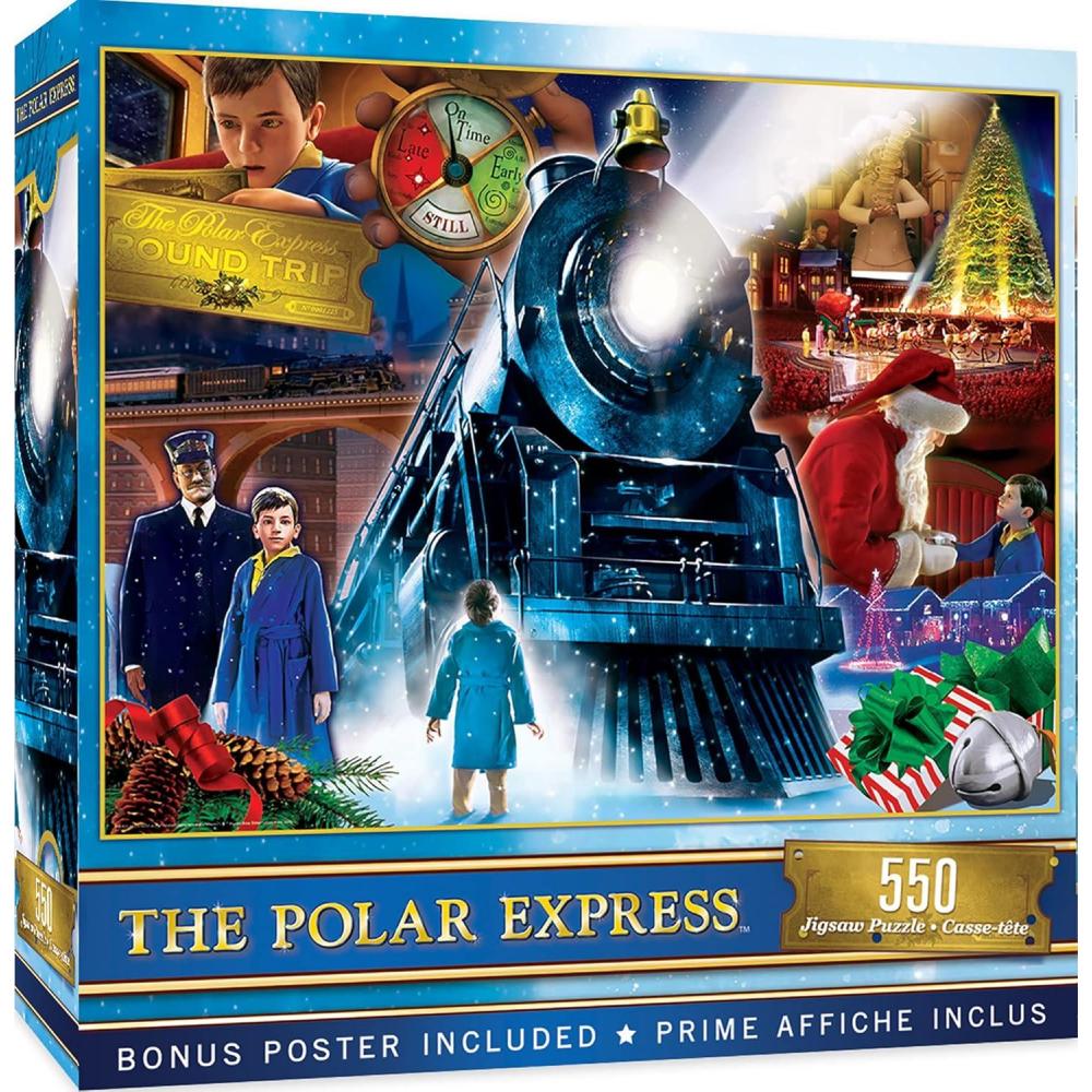 imageMasterPieces 550 Piece Glitter Christmas Jigsaw Puzzle Polar Express Ride 55018 x24