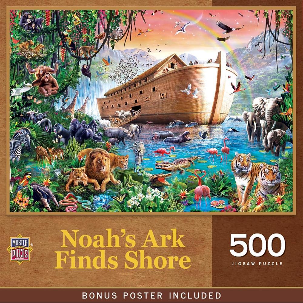 imageMasterPieces 550 Piece Jigsaw Puzzle for Adults Family Or Kids Noahs Ark Finds Shore 18x24Noahs Ark Finds Shore