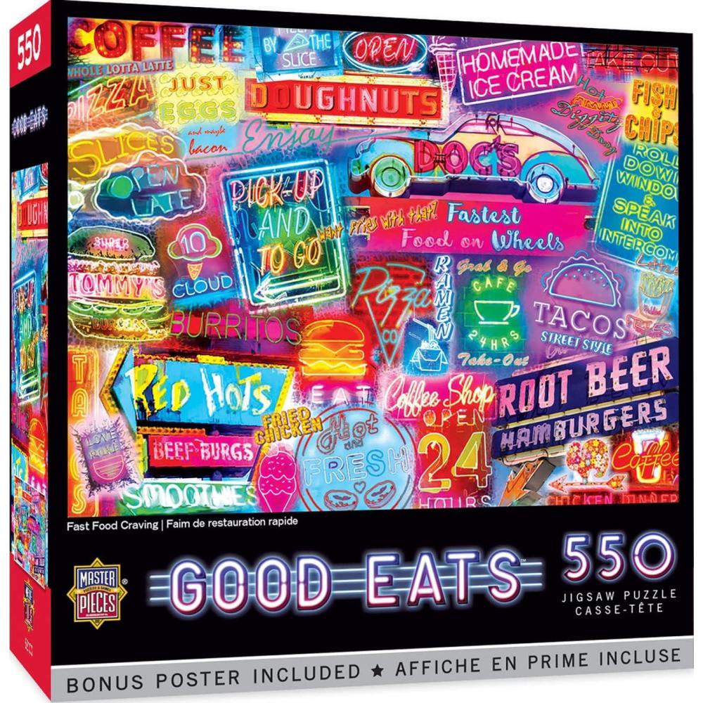 imageMasterPieces 550 Piece Jigsaw Puzzle for Adults Family Or Youth Fast Food Craving 18x24