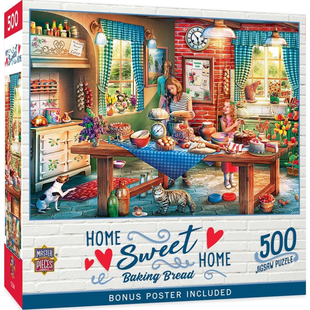 imageMasterPieces 550 Piece Jigsaw Puzzle for Adults Family Or Youth Pets Play Room 18x24Baking Bread