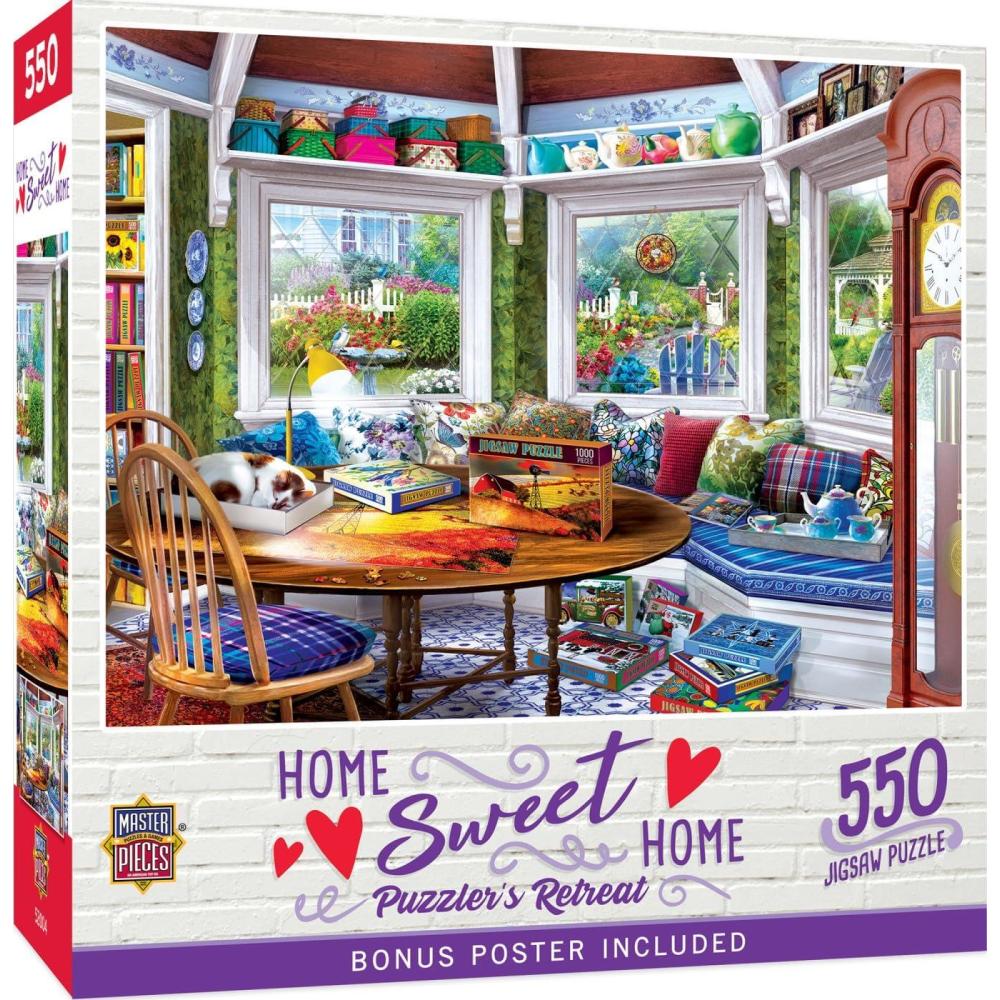 imageMasterPieces 550 Piece Jigsaw Puzzle for Adults Family Or Youth Pets Play Room 18x24Puzzlers Retreat