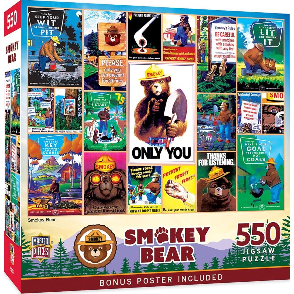 imageMasterPieces 550 Piece Jigsaw Puzzle for Adults Family Or Youth  Smokey Bear  18x24Smokey Bear National Parks