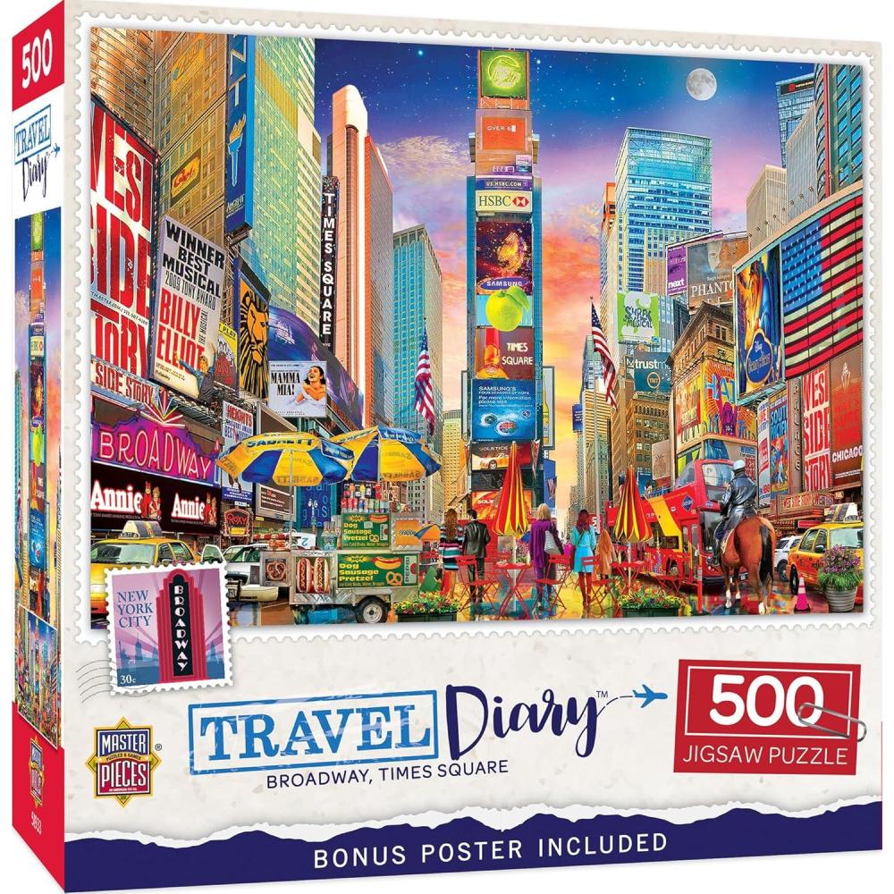imageMasterPieces 550 Piece Jigsaw Puzzle for Adults Family Or Youth Venice 18x24Broadway Times Square