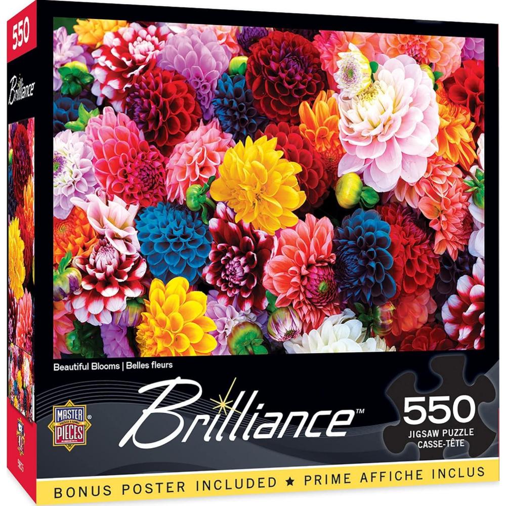 imageMasterPieces 550 Piece Jigsaw Puzzle for Adults and Family Fall Frenzy 18x24Beautiful Blooms