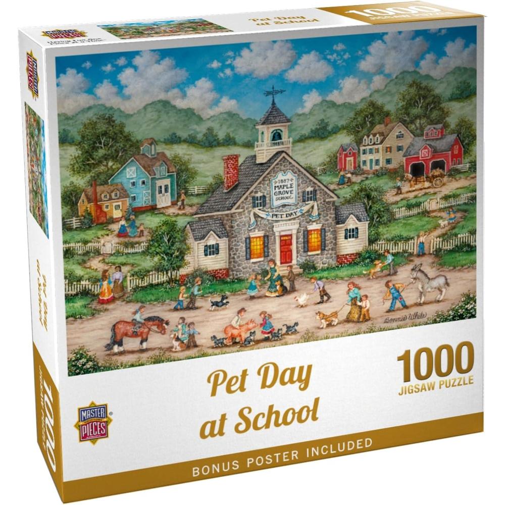 imageMasterPieces Heartland Collection Pet Day at School 550pc Puzzle1000 Piece