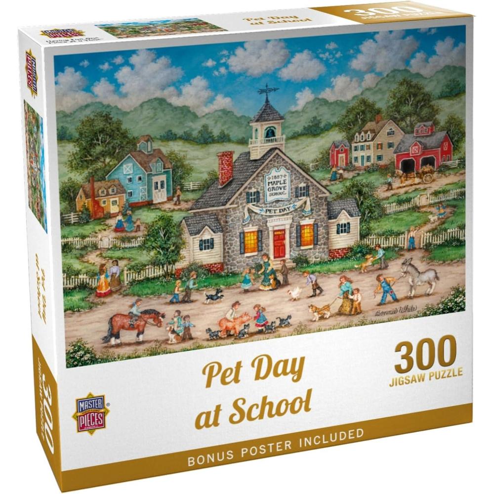 imageMasterPieces Heartland Collection Pet Day at School 550pc Puzzle300 Piece