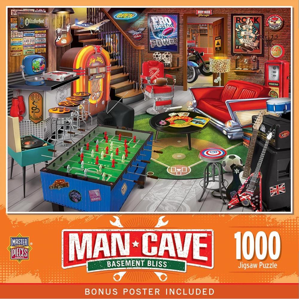 imageMasterPieces Man Cave  The Hideout 1000pc PuzzleBasement Bliss