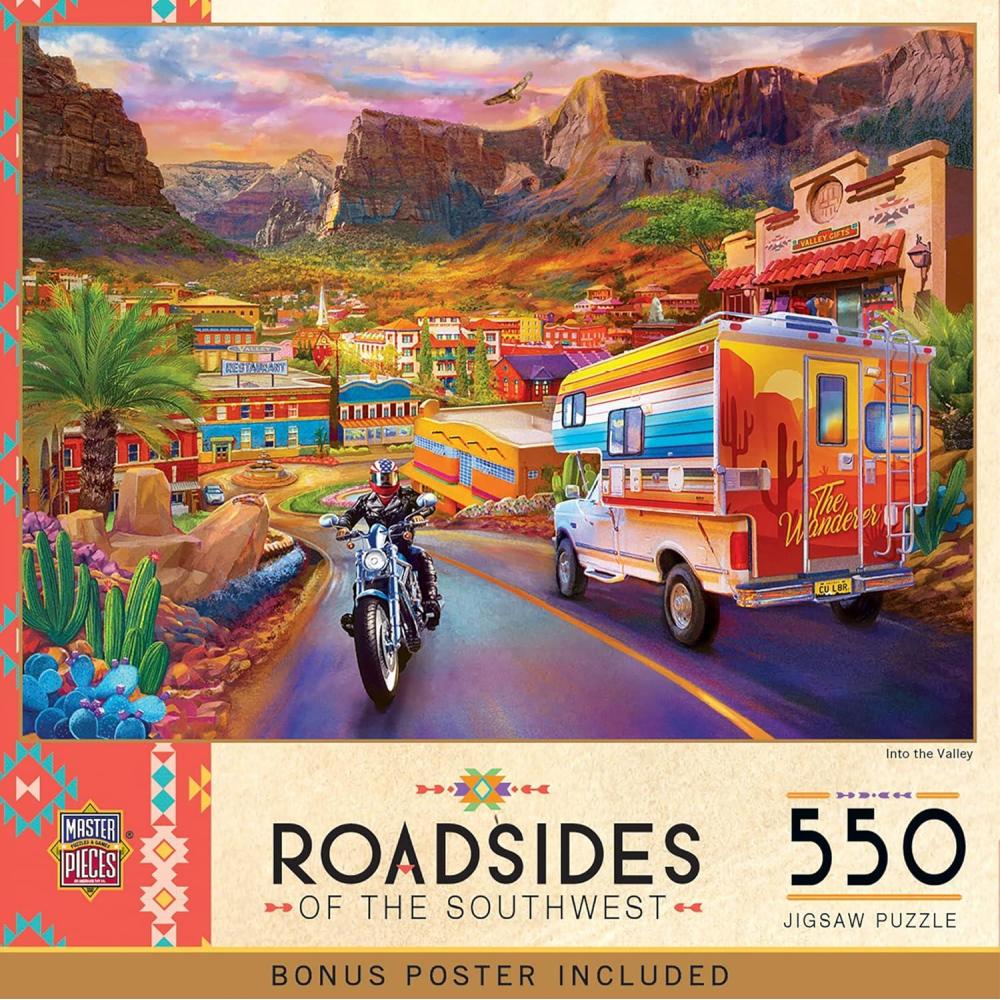 imageMasterPieces Roadsides of The Southwest Into The Valley 550pc PuzzleInto the Valley