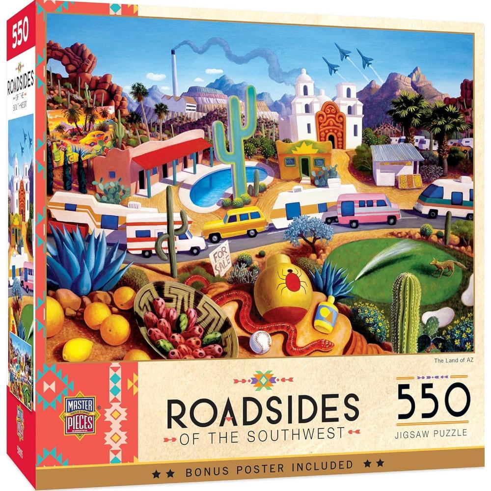 imageMasterPieces Roadsides of The Southwest Into The Valley 550pc PuzzleThe Land of AZ