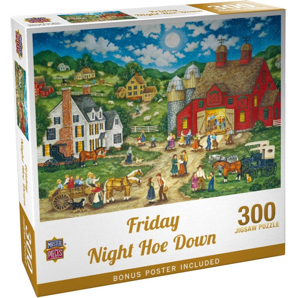 imageMasterpieces 550 Piece Jigsaw Puzzle Friday Night Hoe Down Fun for Adults Family Kids 18 x 24300 Piece