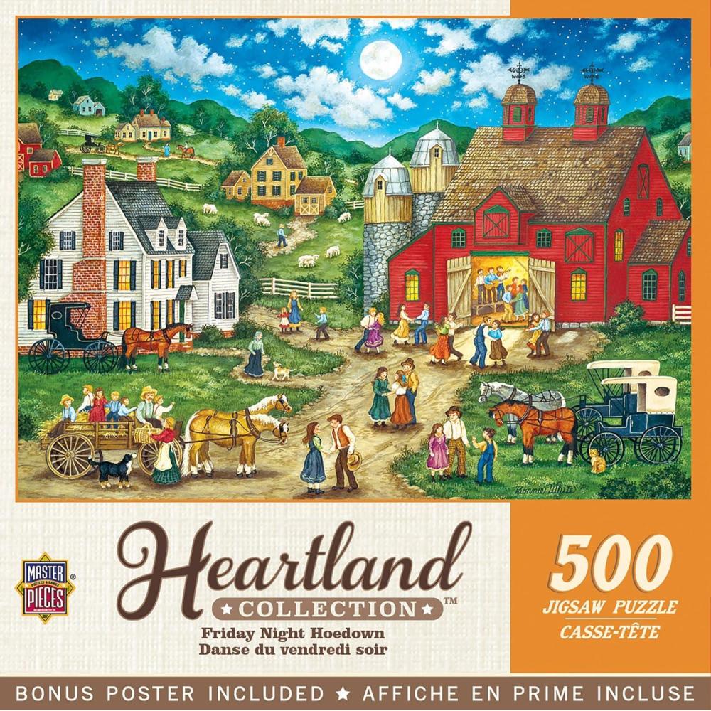 imageMasterpieces 550 Piece Jigsaw Puzzle Friday Night Hoe Down Fun for Adults Family Kids 18 x 24550 Piece