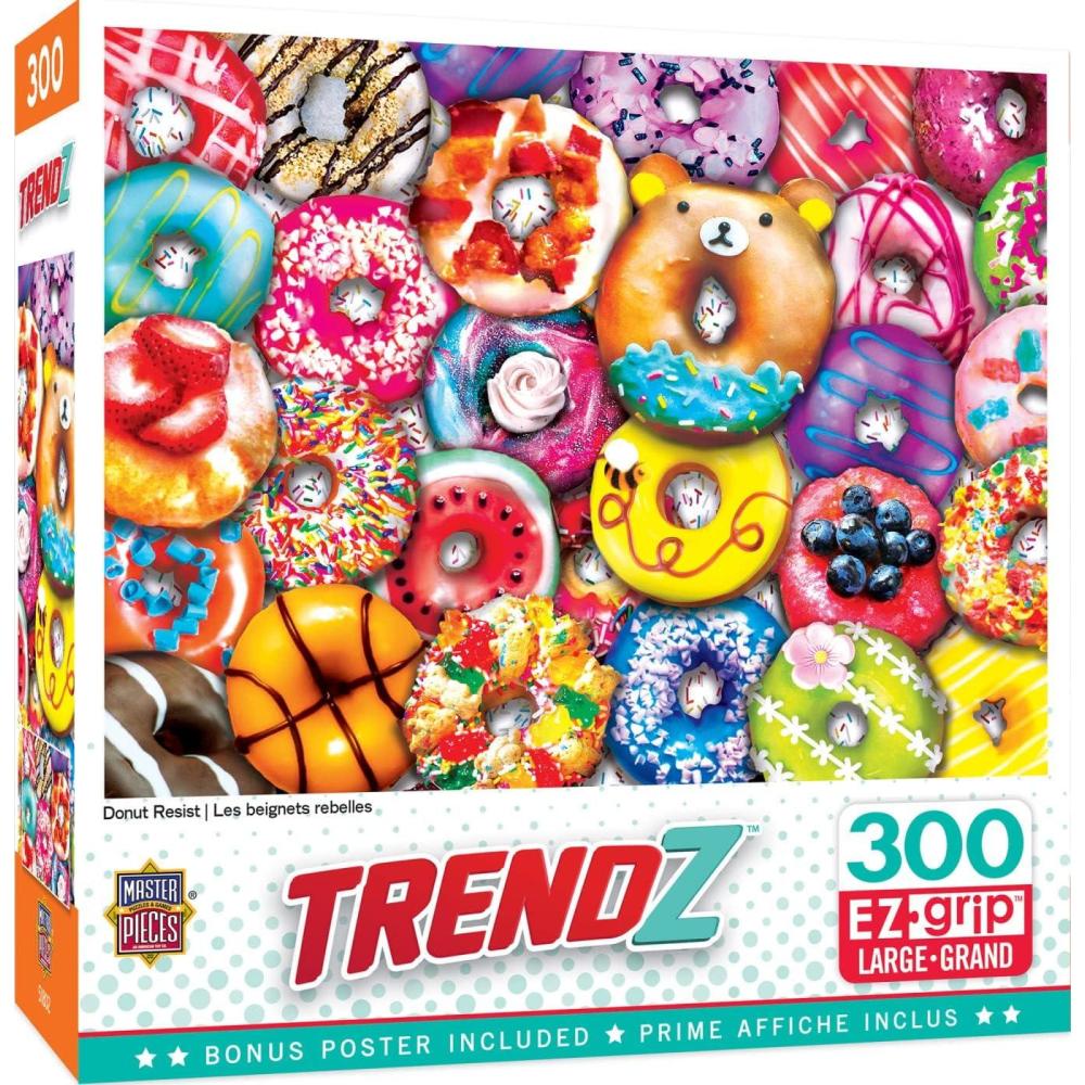 imageMasterpieces 300 Piece EZ Grip Jigsaw Puzzle  Bottoms Up  18x24Donut Resist