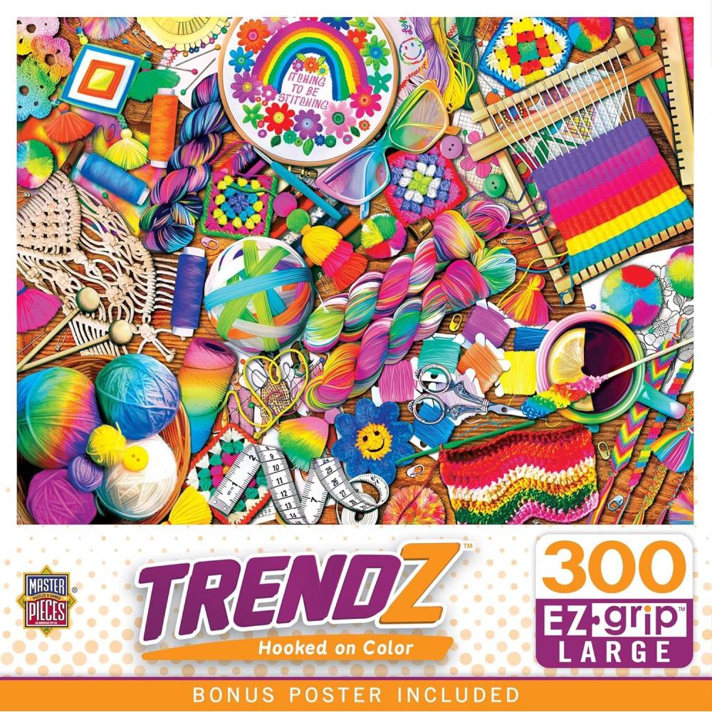 imageMasterpieces 300 Piece EZ Grip Jigsaw Puzzle Bottoms Up 18x24Hooked on Color