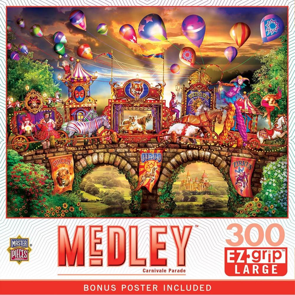 imageMasterpieces 300 Piece EZ Grip Jigsaw Puzzle  Carnivale Parade  18x24300 Piece