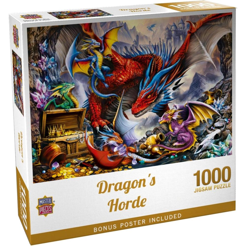 imageMasterpieces 300 Piece EZ Grip Jigsaw Puzzle  Dragons Horde  18x241000 Piece