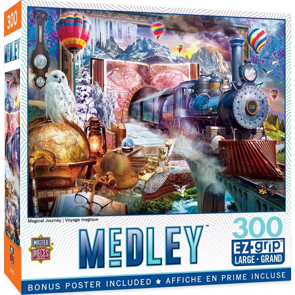 imageMasterpieces 300 Piece EZ Grip Jigsaw Puzzle The Big Apple 18x24Magical Journey