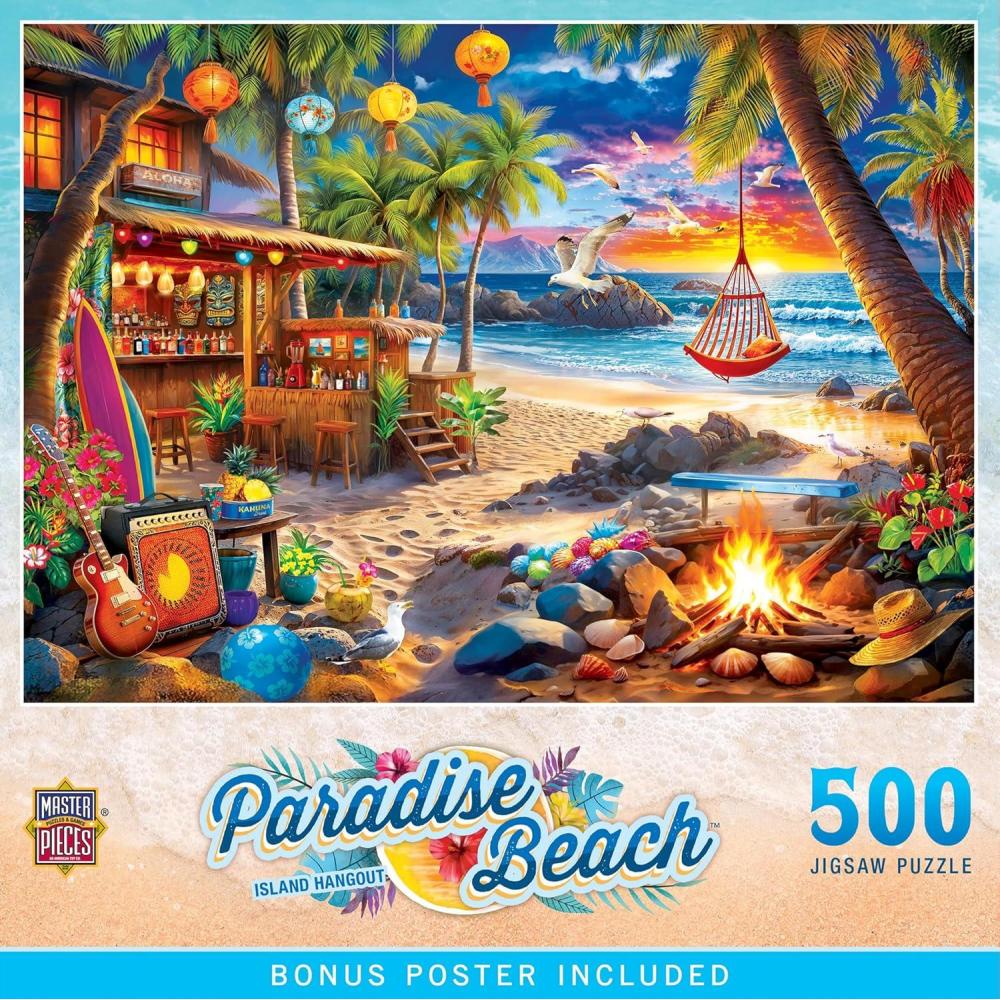 imageMasterpieces 550 Piece Jigsaw Puzzle For Adults and Family Hawaiian Life 18x24Island Hangout