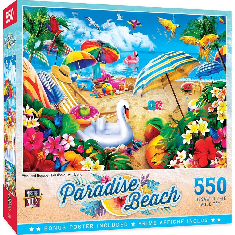 imageMasterpieces 550 Piece Jigsaw Puzzle For Adults and Family Hawaiian Life 18x24Weekend Escape