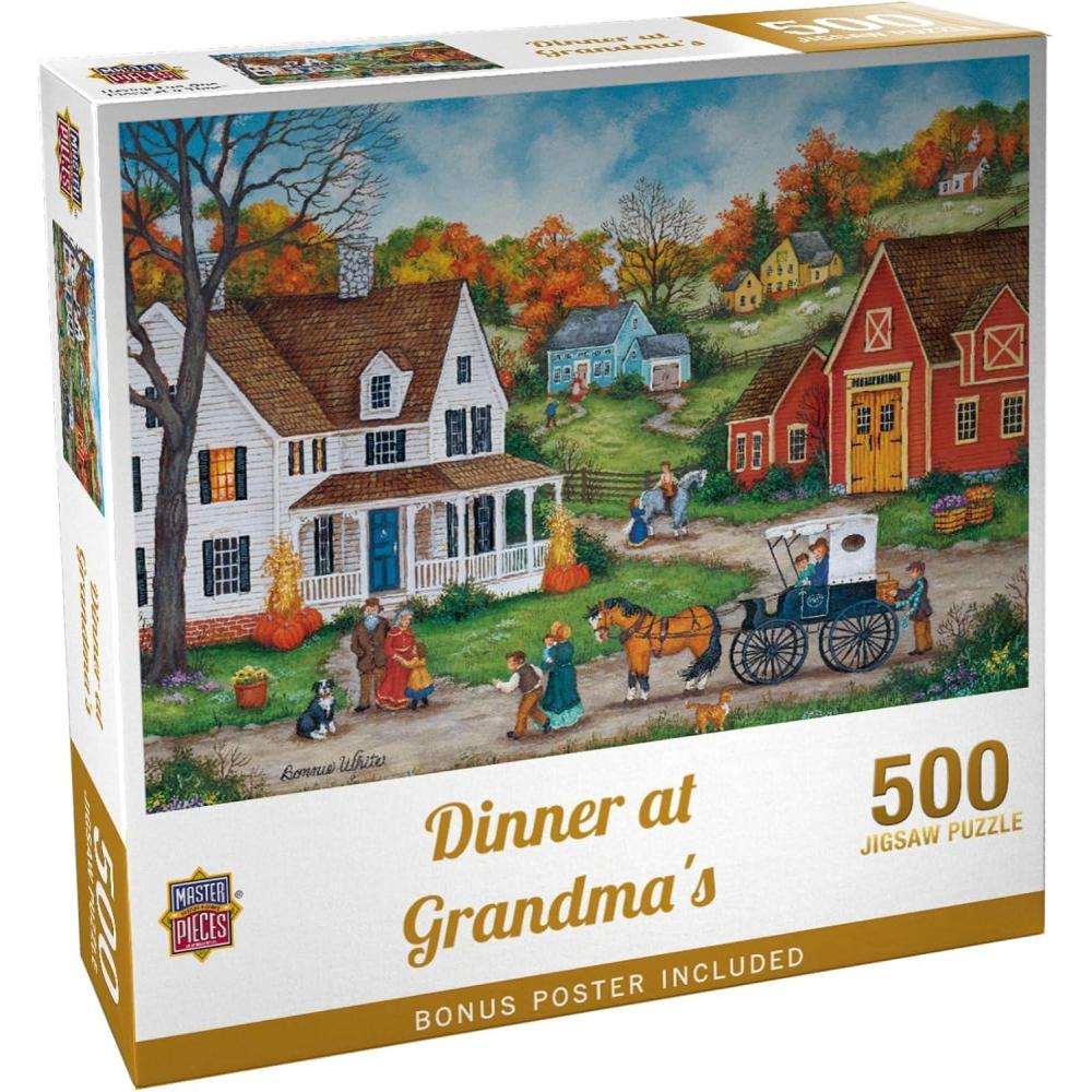 imageMasterpieces 550 Piece Jigsaw Puzzle for Adults and Family  Dinner at Grandmas  18x24500 Piece