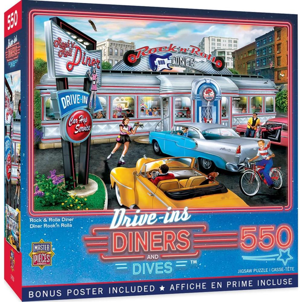 imageMasterpieces 550 Piece Jigsaw Puzzle for Adults and Family Duffys Sports amp Suds 18x24Rock Rolla Diner