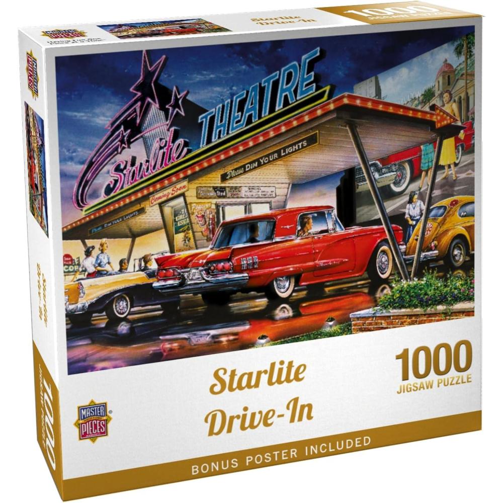imageMasterpieces 550 Piece Jigsaw Puzzle for Adults and Family Starlite Drivein 18x241000 Piece