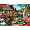 MasterPieces 1000 Piece Jigsaw Puzzle for Adults, Family, Or Youth – Fishing with Pappy – 19.25″x26.75″(Dragonfly Garden Cabin Lake Scene)