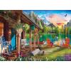 MasterPieces 1000 Piece Jigsaw Puzzle for Adults, Family, Or Youth – Fishing with Pappy – 19.25″x26.75″(Evening On The Lake)