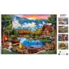 MasterPieces 1000 Piece Jigsaw Puzzle for Adults, Family, Or Youth – Fishing with Pappy – 19.25″x26.75″(Sunset Canoe)