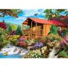 MasterPieces 1000 Piece Jigsaw Puzzle for Adults, Family, Or Youth – Fishing with Pappy – 19.25″x26.75″(Time Away – Cascading Cabin)