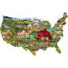 MasterPieces 1000 Piece Jigsaw Puzzle for Adults, Family, Or Youth – United States Shape – 34.65″x22.09″