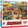 MasterPieces 1000 Piece Seek & Find Jigsaw Puzzle for Adults, Family, Or Youth – Van Life – 19.25″x26.75″(Market Square)