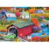 MasterPieces 500 Piece Jigsaw Puzzle for Adults, Family, Or Youth – Afternoon Escape – 15″x21″(Hill Village Covered Bridge)