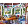 MasterPieces 550 Piece Jigsaw Puzzle for Adults, Family, Or Youth – Pet’s Play Room – 18″x24″(Puzzler’s Retreat)