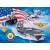 MasterPieces US Army Firepower 1000 Piece Jigsaw Puzzle – Jigsaw Puzzle with Vibrant Artwork and Durable Pieces – Fun Family Activity, Brain Challenge, and Educational Entertainment for Kids or Teens(US Navy Anchors Aweigh)