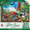 MasterPieces – 300 Piece Jigsaw Puzzle, Large EZ Grip Shapes, Farmland Frolic, Fun for Adults, Seniors, Family, Kids, Matte Finish, 18″ x24(300 Piece)