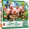 MasterPieces – 300 Piece Jigsaw Puzzle, Large EZ Grip Shapes, Three Lil’ Pigs, Fun for Adults, Seniors, Family, Kids, Matte Finish, 18″x24(Three ‘Lil Pigs)