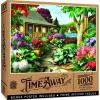 Dragonfly Garden Cabin Lake Scene