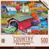 MasterPieces 500 Piece Jigsaw Puzzle for Adults, Family, Or Youth – Afternoon Escape – 15″x21″(Hill Village Covered Bridge)