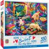 MasterPieces 550 Piece Jigsaw Puzzle for Adults, Family, Or Youth – Pet’s Play Room – 18″x24″(Pet’s Play Room)