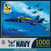 MasterPieces US Army Firepower 1000 Piece Jigsaw Puzzle – Jigsaw Puzzle with Vibrant Artwork and Durable Pieces – Fun Family Activity, Brain Challenge, and Educational Entertainment for Kids or Teens(Blue Angels in Unison)