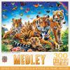 Masterpieces 300 Piece EZ Grip Jigsaw Puzzle – Tiger & Butterflies – 18″x24″(300 Piece)