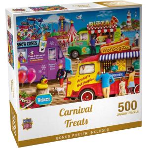 Food Truck – Carnival Treats 1000pc Puzzle – Jigsaw Puzzle with Vibrant Artwork and Durable Pieces – Fun Family Activity, Brain Challenge, and Educational Entertainment for Kids, Teens, and Adults(500 Piece)