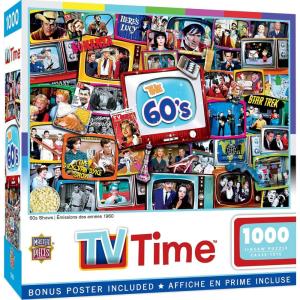 MasterPieces – 1000 Piece Jigsaw Puzzle, 70’s TV Shows Collage, Fun for Adults, Family, Kids, Non-Glare Finish, 19.25″ x 26.75″(60s Shows)