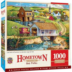 MasterPieces – 1000 Piece Jigsaw Puzzle, Changing Times, Fun for Adults, Family, Kids, 19.25″ x 26.75″(Last Swim of Summer)