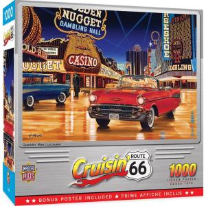 MasterPieces – 1000 Piece Jigsaw Puzzle, Drive Through on Route 66, Fun for Adults, Family, Kids, 19.25″ x 26.75″(Gamblin Man)
