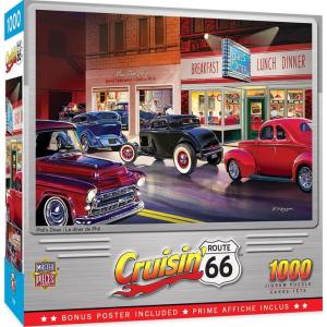 MasterPieces – 1000 Piece Jigsaw Puzzle, Drive Through on Route 66, Fun for Adults, Family, Kids, 19.25″ x 26.75″(Phil’s Diner)