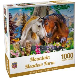 MasterPieces – 300 Piece Jigsaw Puzzle, Large EZ Grip Shapes, Mountain Meadow Farm, Fun for Adults, Seniors, Family, Kids, Matte Finish, 18″ x24(1000 Piece)