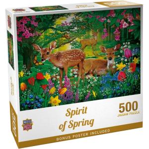 MasterPieces – 300 Piece Jigsaw Puzzle, Large EZ Grip Shapes, Spirit of Spring, Fun for Adults, Seniors, Family, Kids, Matte Finish, 18″x24″(500 Piece)
